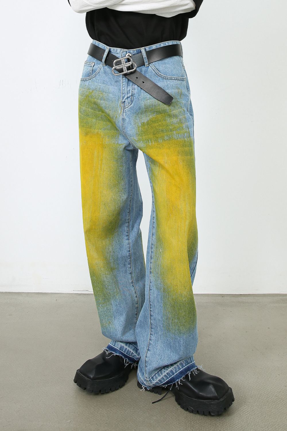 Men's Contrast Baggy Jeans Hauptbild