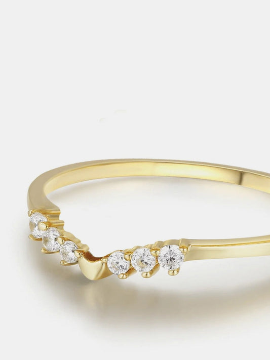 925 Sterling Silver Inland Zircon Ring - felvior