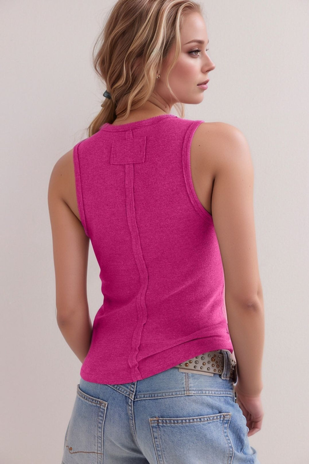 V-Neck Ribbed Tank