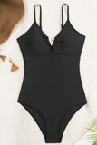 Cutout Spaghetti Strap One-Piece Swimwear - felvior