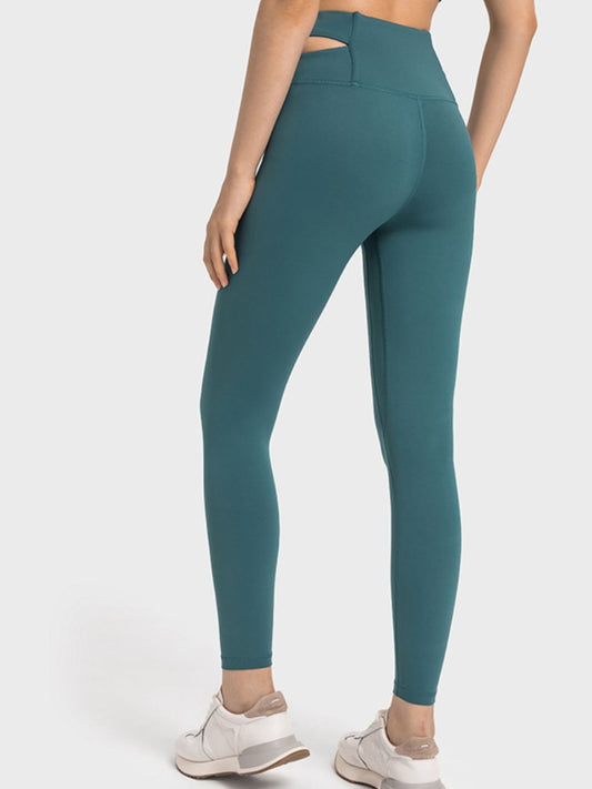 Millennia Crisscross Cutout Sports Leggings - felvior