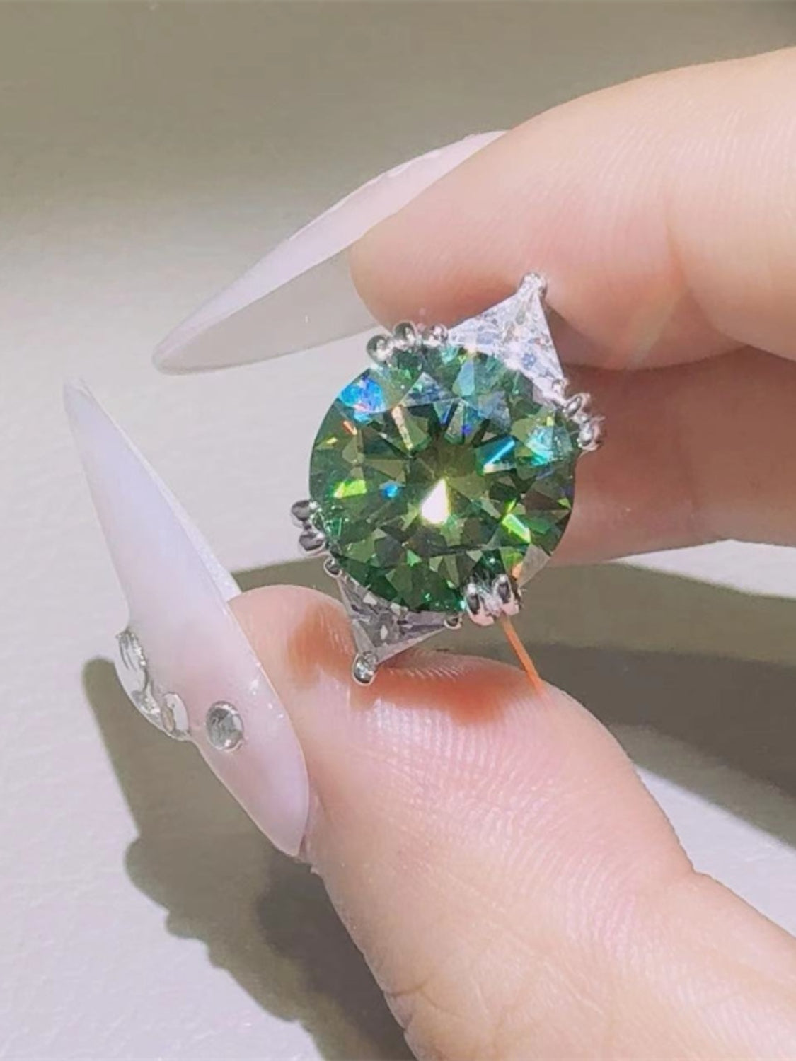 5 Carat Moissanite 925 Sterling Silver Ring - felvior