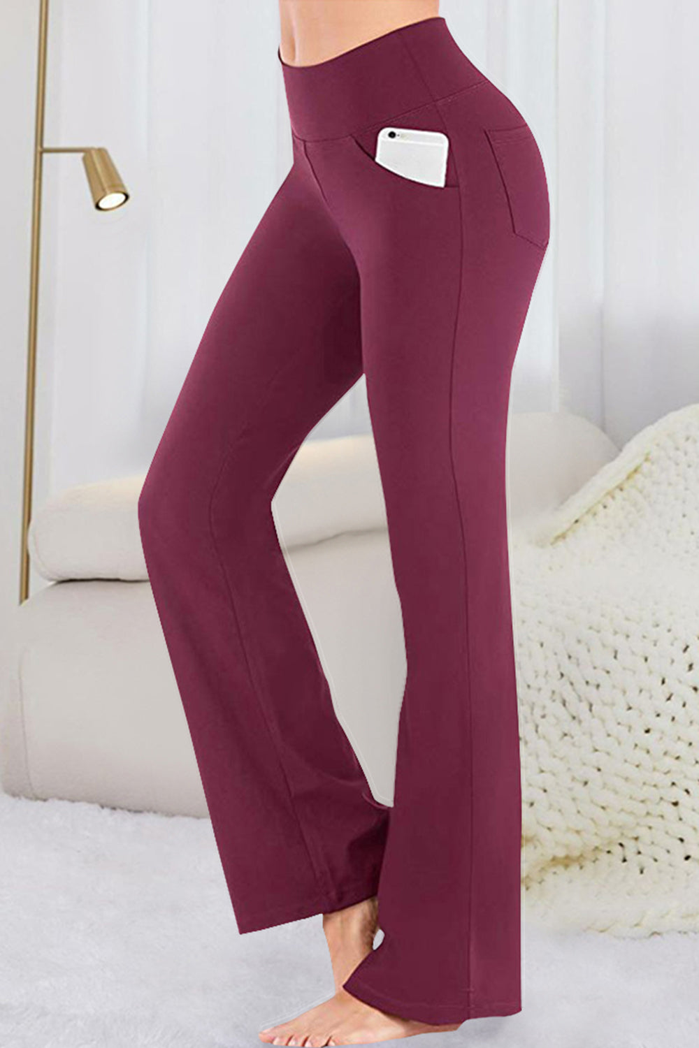 Pocketed High Waist Active Pants - felvior