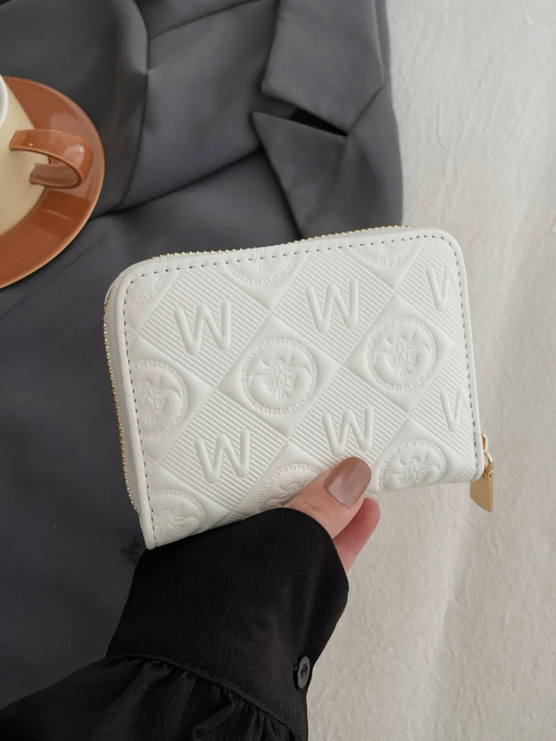 Embossed Zip Mini Wallet Secondary image