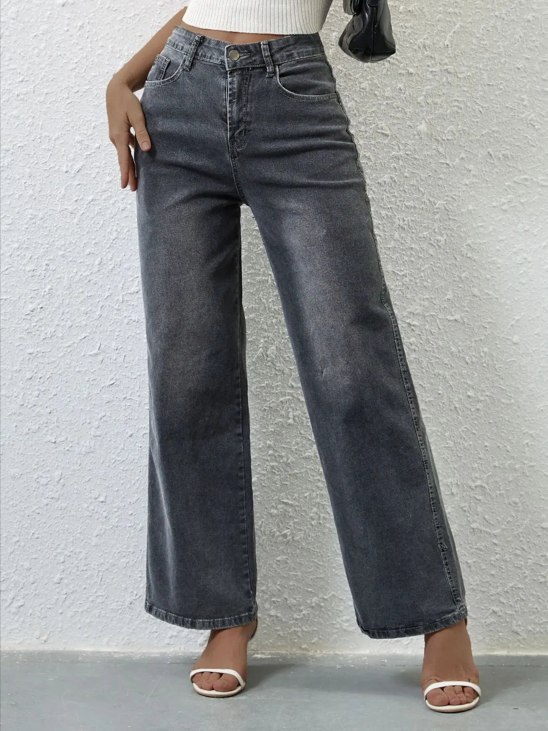 High Rise Wide Leg Jeans