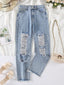Distressed Raw Hem Jeans
