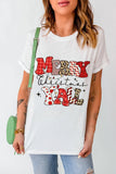 Letter Graphic Round Neck Short Sleeve T-Shirt - felvior