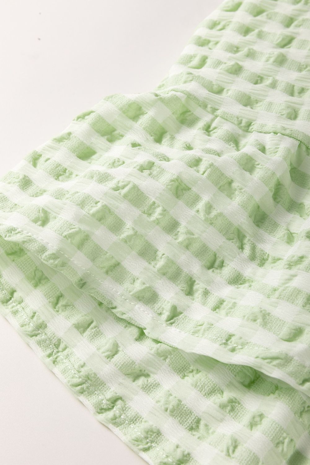 Textured Short Sleeve Tiered Mini Dress