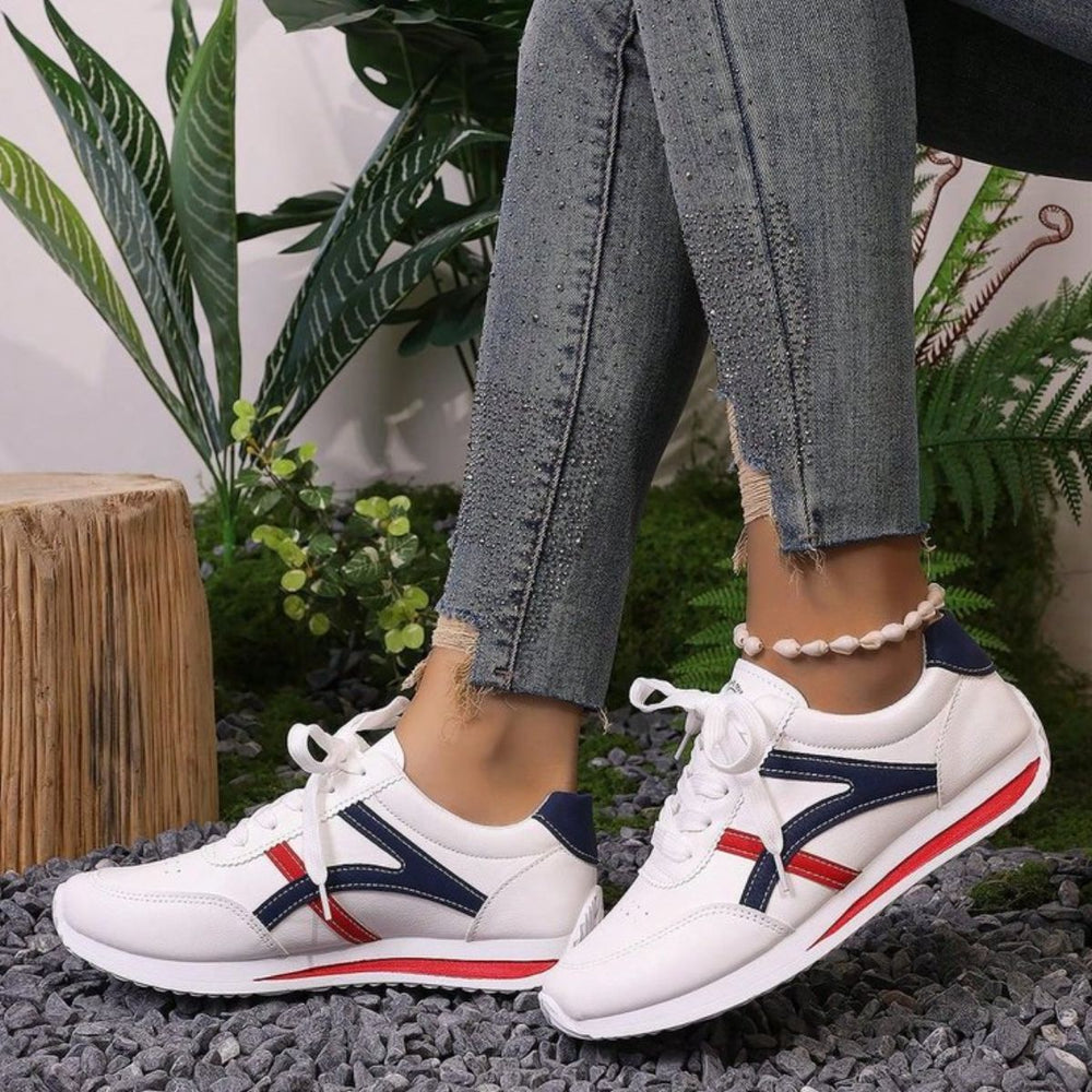 Lace Up Contrast Sneakers