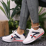 Lace Up Contrast Sneakers - felvior