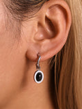 Stainless Steel Oval Drop Earrings - felvior