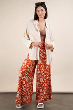 VERY J Plus Size Dolman Sleeve Button Down Gauze Shirt