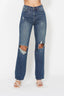 Judy Blue Full Size Hw Ripped Knee Dad Jeans Plus Size