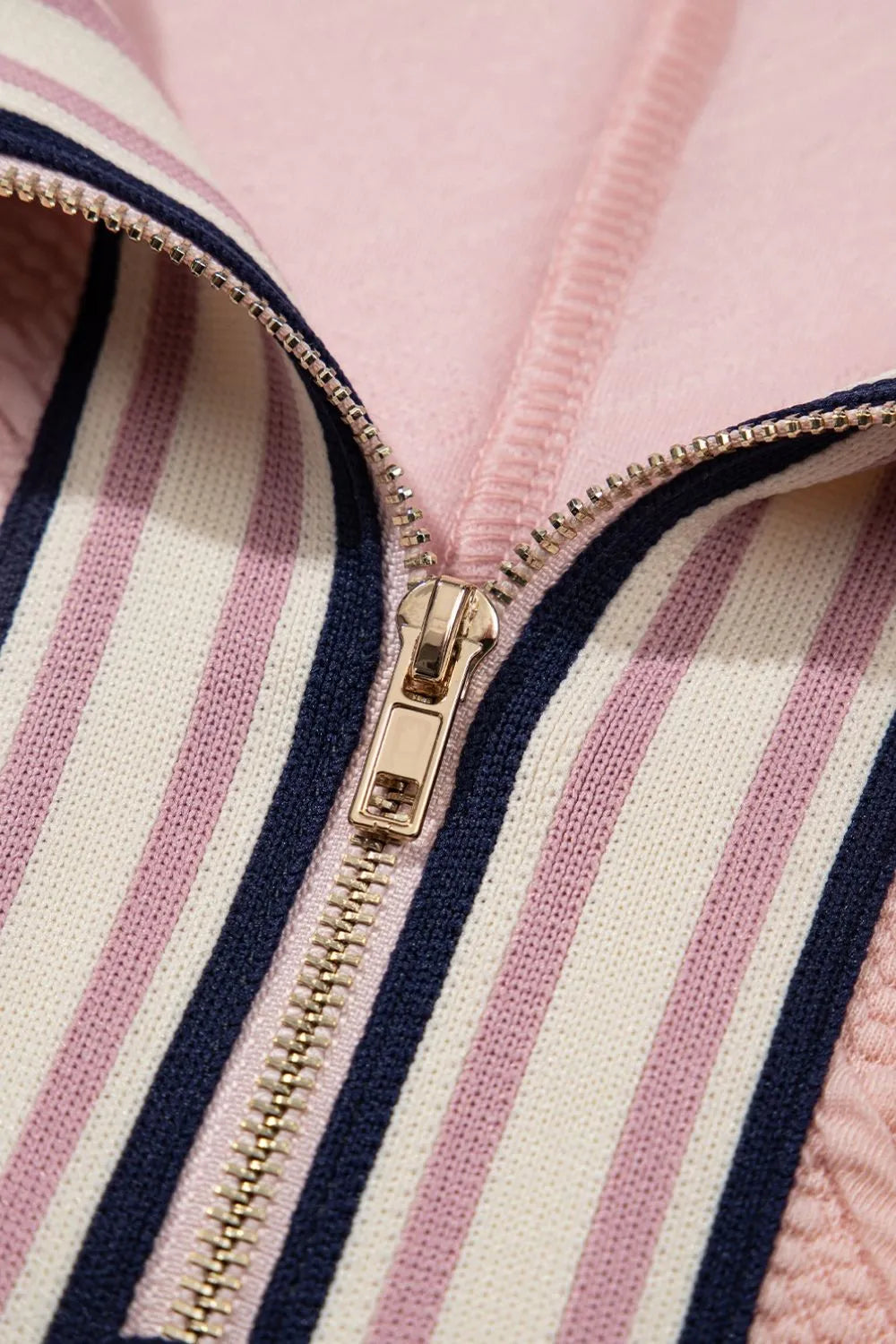 Half Zip Half Sleeve Top and Skirt Set