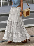 Openwork Crochet Maxi Skirt - felvior