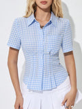Button Down Short Sleeve Shirt - felvior