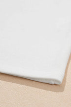 Ruffled Round Neck Cap Sleeve Top