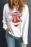 Football Round Neck Long Sleeve Sweatshirt - felvior