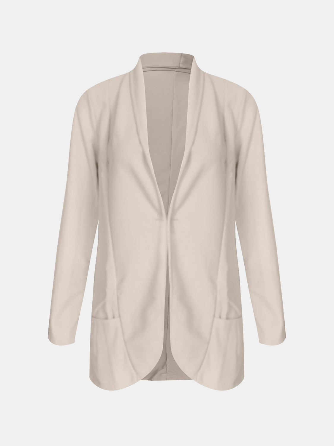 Collared Neck Long Sleeve Blazer - felvior