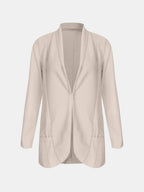 Collared Neck Long Sleeve Blazer