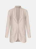 Collared Neck Long Sleeve Blazer - felvior