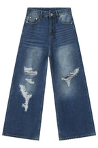 Men's Distressed Wide Leg Jeans