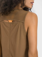 Millennia Cutout Back Round Neck Active Tank