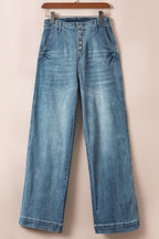 Button Fly High Waist Jeans