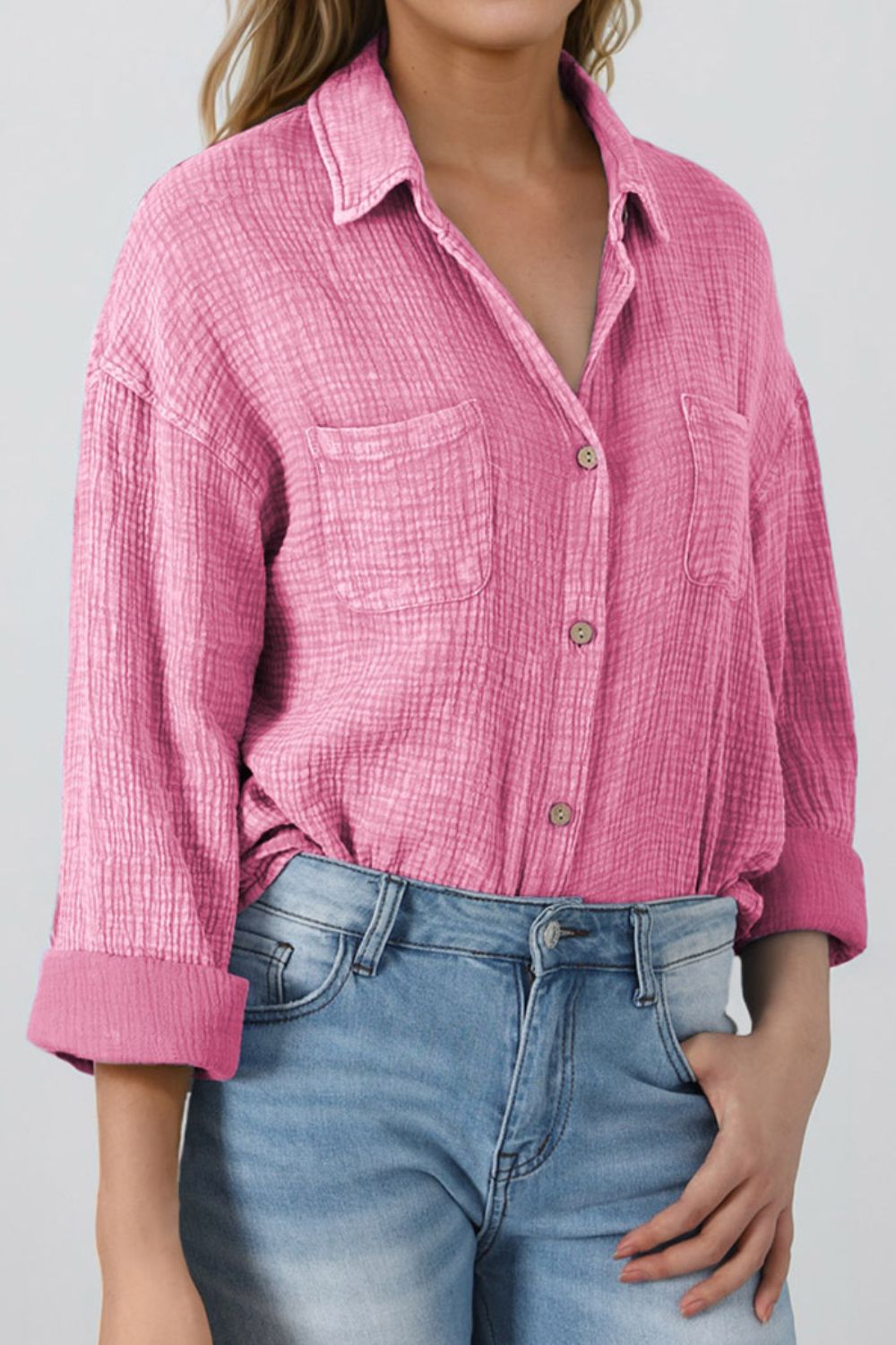 Chemise à manches longues et col boutonné Image secondaire du produit