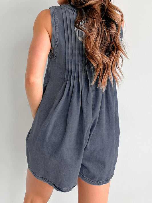 Tied Romper with Pockets - felvior