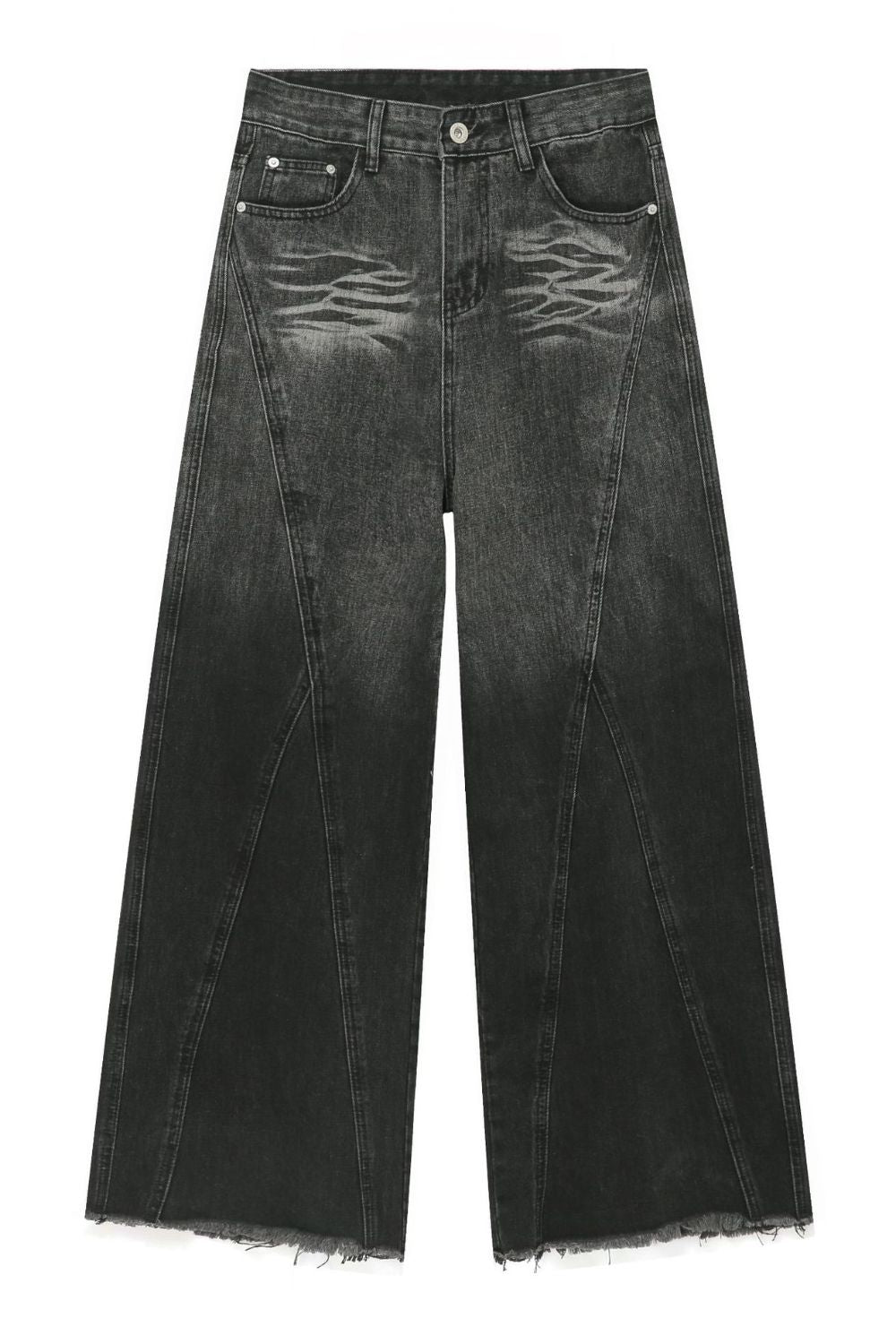 Men's Wide Leg Jeans with Pockets
